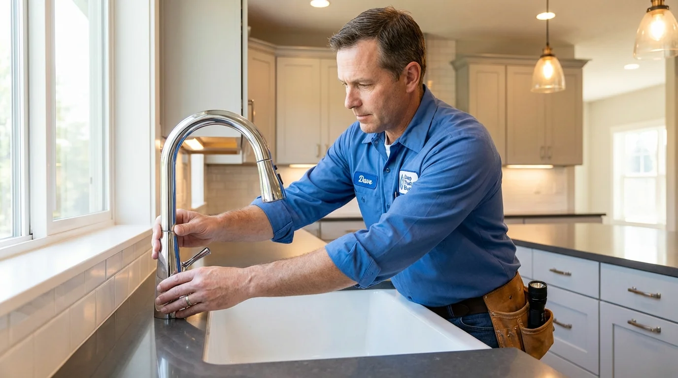 Kitchen faucet installation by Johns Plumbing LLC in Corrigan