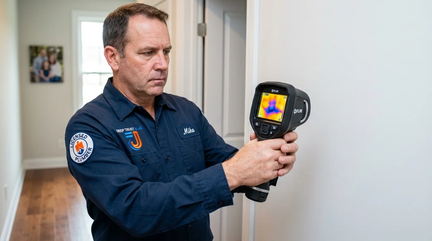 Thermal imaging leak detection by Johns Plumbing LLC in Corrigan